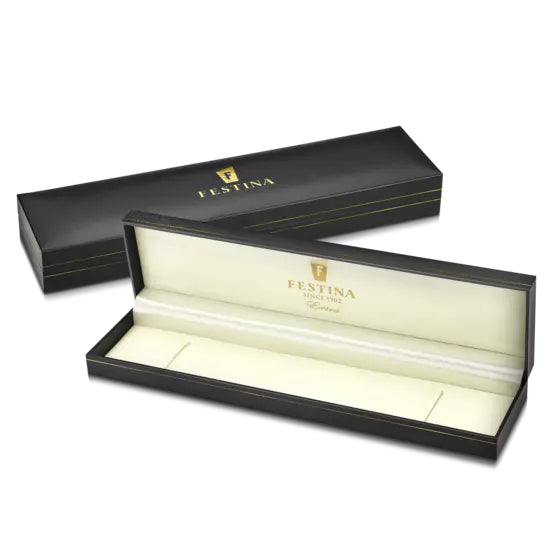 Orologio Uomo Acciaio Festina Quarzo Solo Tempo Numeri Acciaio Pelle F16745/1